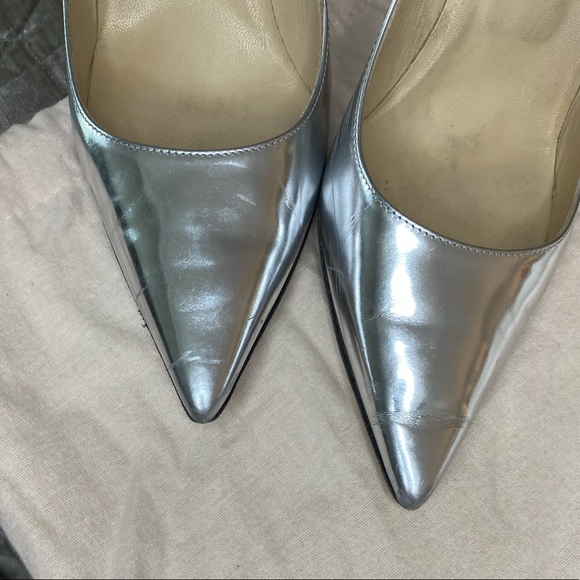 Jimmy Choo Metallic Love 100mm Pumps - Picture 4 of 15